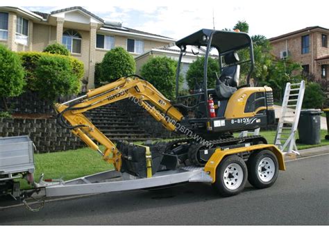 mini digger trailers used